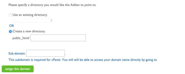 Assign the domain