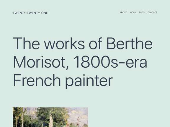 Twenty Twenty-One Theme