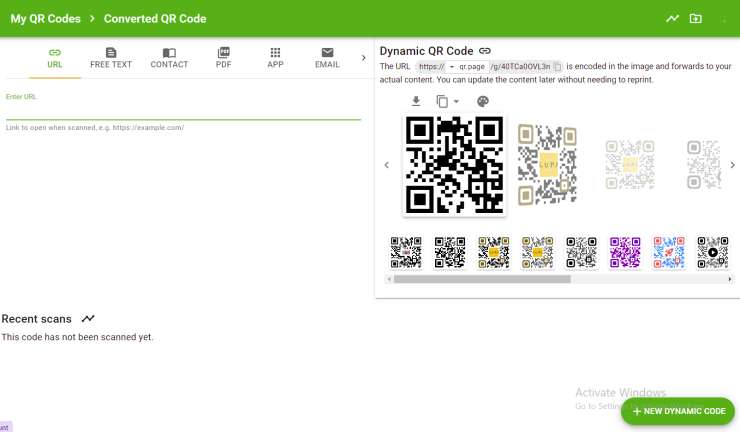 Visit a QR Code Generator Website