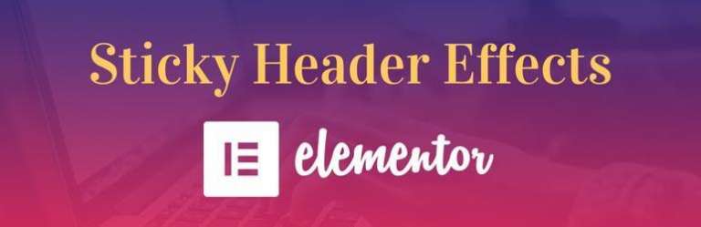 sticky header effects elementor plugin banner
