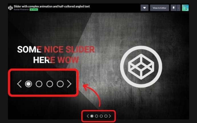 Navigation for Image Slider & Carousel