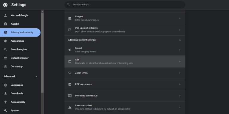 How to turn on built-in Adblock on Google Chrome 4