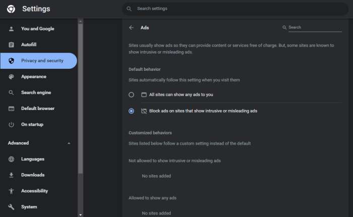 How to turn on built-in Adblock on Google Chrome 5
