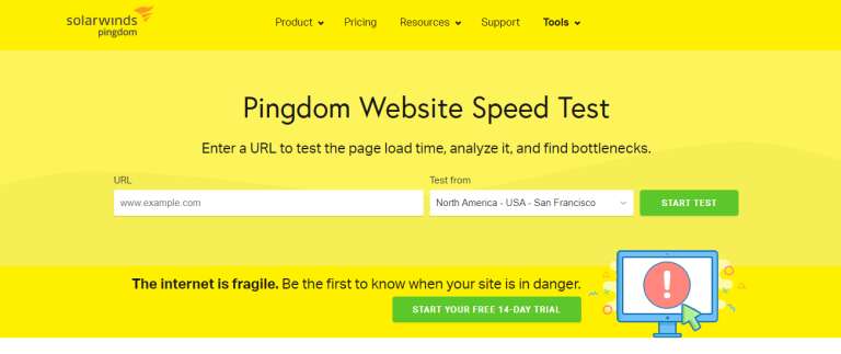 Pingdom Website Speed Test