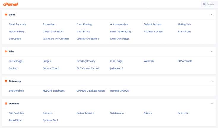 Cpanel Dashboard