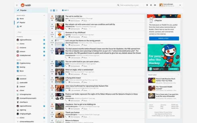 reddit before redesign