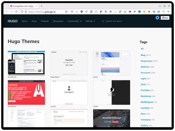 Add a Hugo site theme