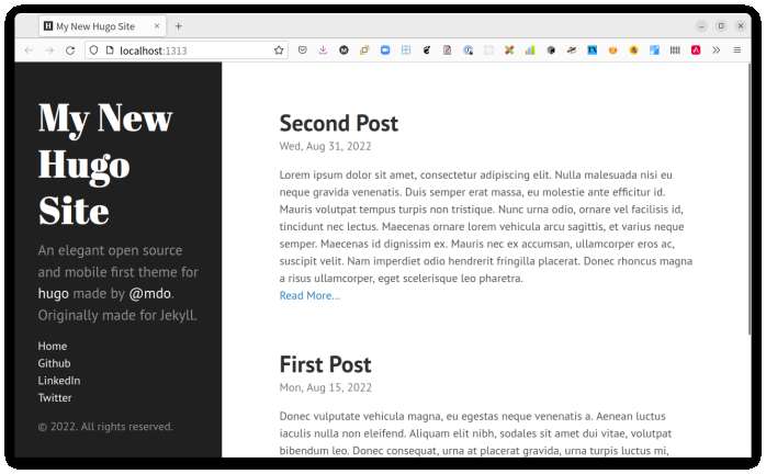 Two Post and Sidebar Link