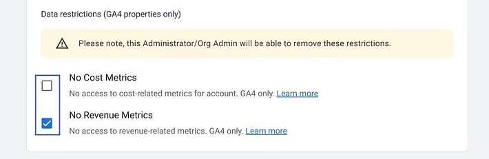 Add Data Restrictions 2