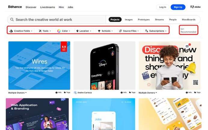 behance website