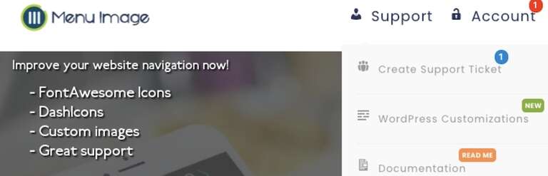 menu image plugin