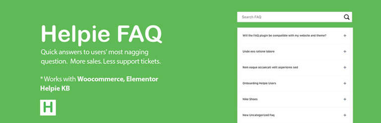 helpie faq banner