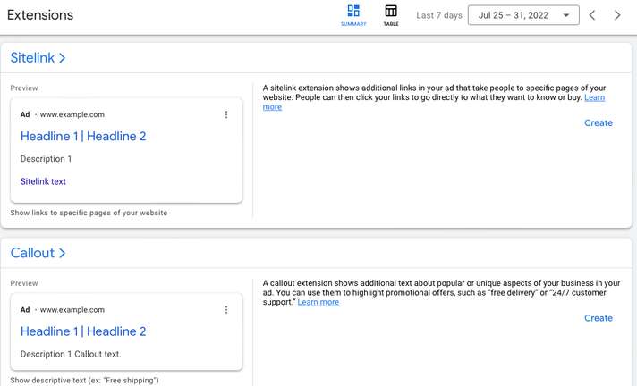 Ad Extensions