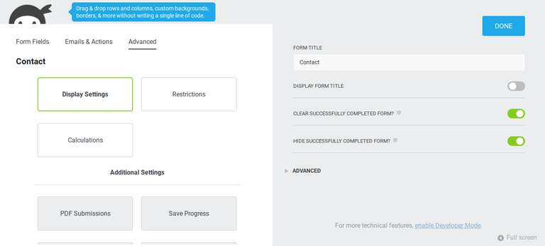 ninja forms rename contact form