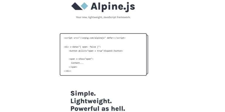 Alpine.js homepage