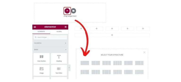 Adding elements in Elementor