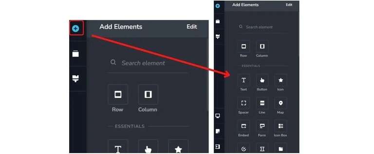 Adding elements in Brizy