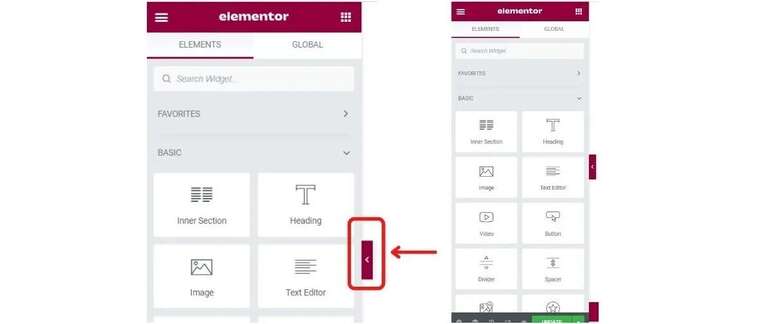 Elementor hide widget elements