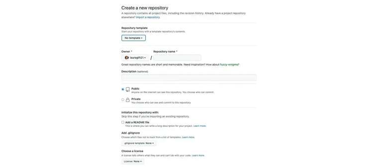 Creating a Repository on GitHub.com