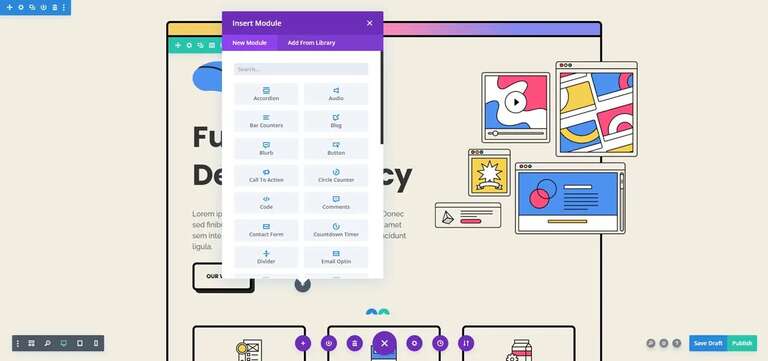 Divi Builder Insert Module