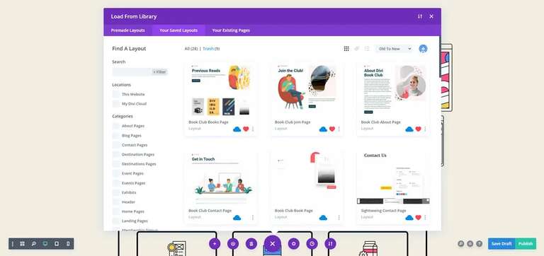 Divi Cloud and store layouts