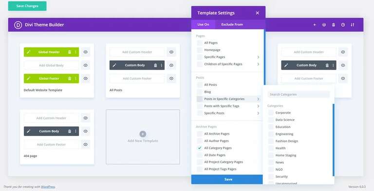 Divi Theme Builder