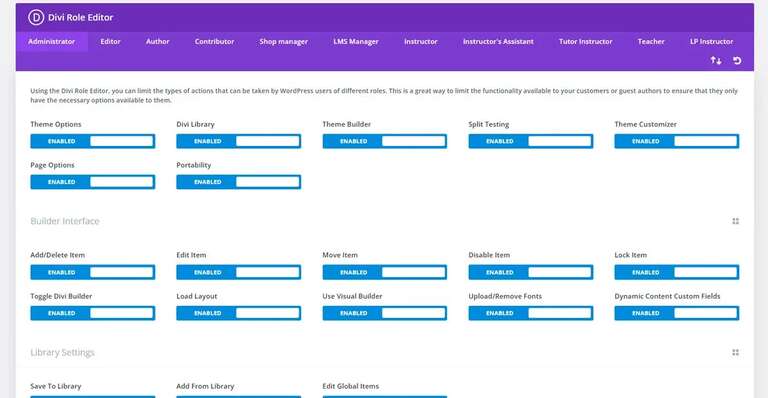 Divi Role Editor