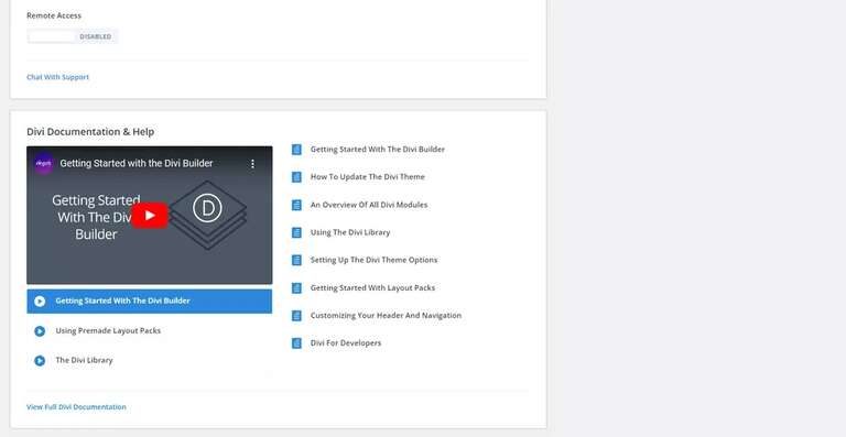 Divi Support Center