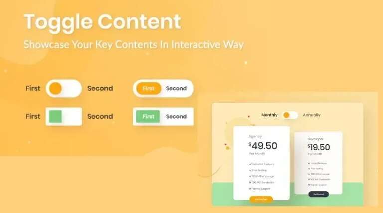 toggle content plugin