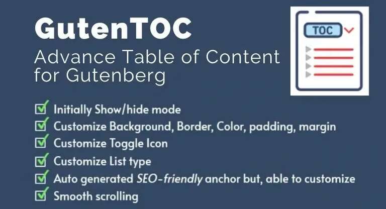Guten TOC plugin