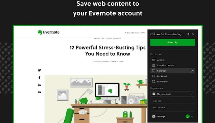 Evernote Web Clipper Extension