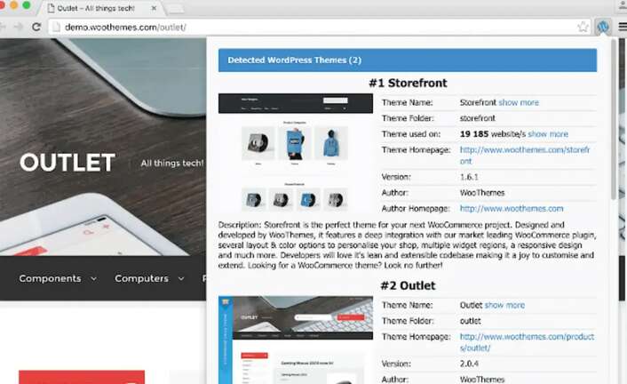 WordPress Theme Detector and Plugin Detector Extension