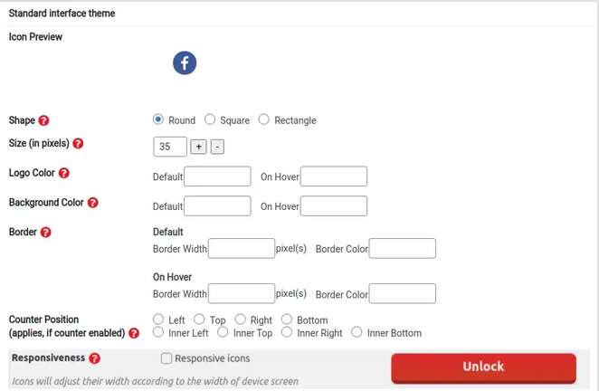 Customizing social share buttons