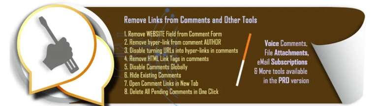 Comment link remove plugin