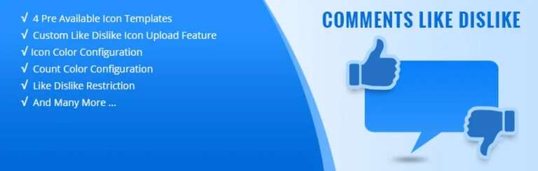 Comment like dislike plugin