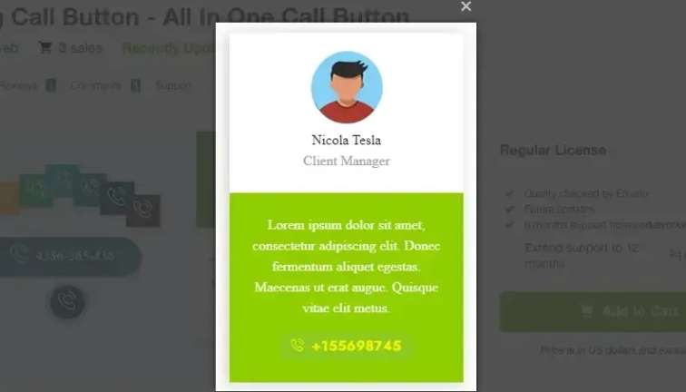 Floating call button plugin