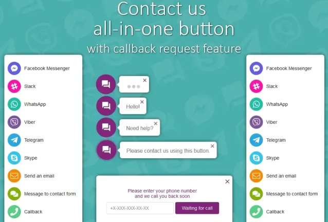 All in one support button plugin