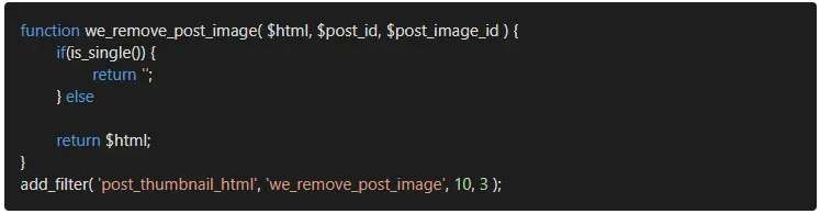Hiding Featured Image Using PHP
