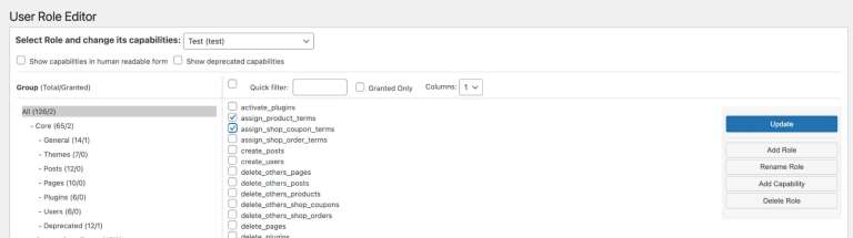 user role editor