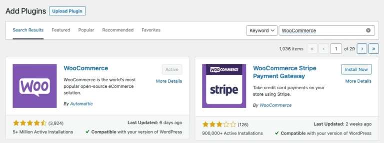 adding woocommerce plugin in wordpress