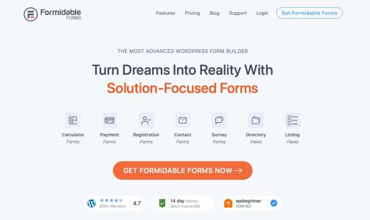 Formidable Forms Plugin