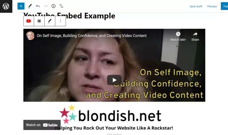 Align Youtube Video in Wordpress