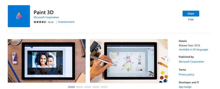 Paint 3D Software