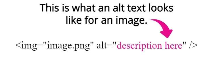 alt description in an image