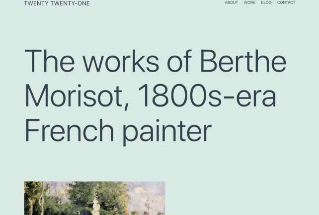 Twenty Twenty-One Wordpress Theme