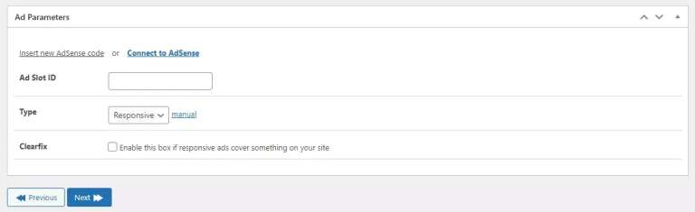 Add your Google AdSense code