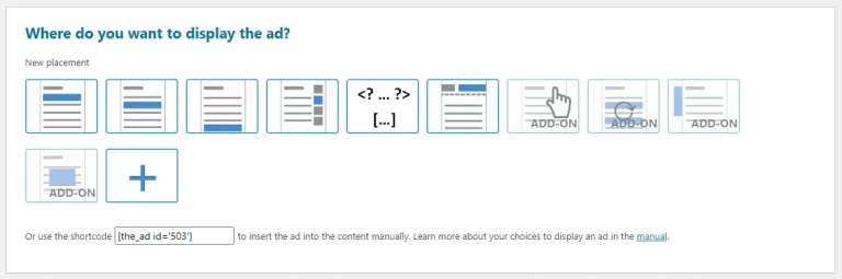 Select where you want your ad to be seen