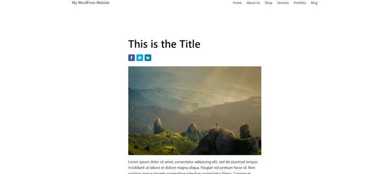top of the web page