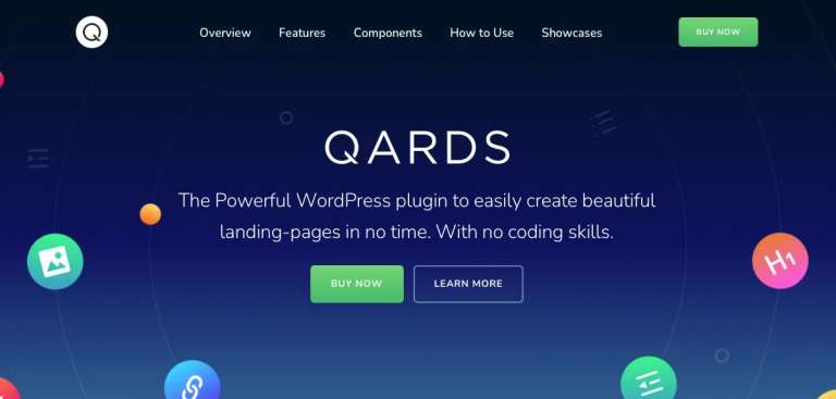 Qards Landing Page Plugin
