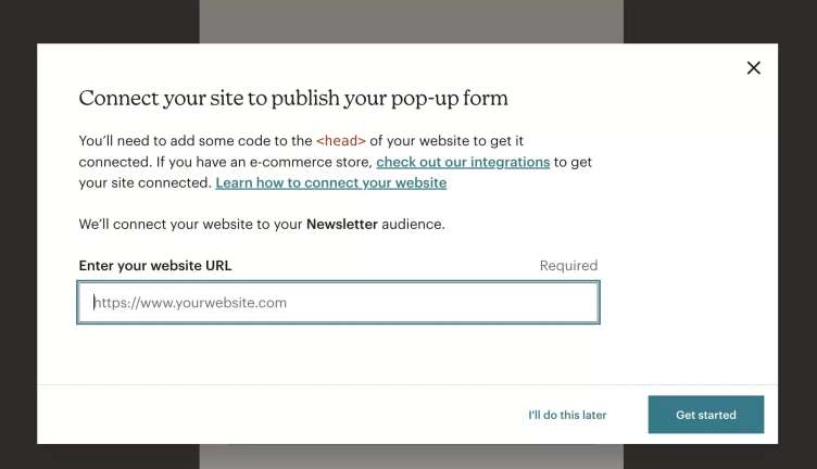 Adding a Popup Form Step 4
